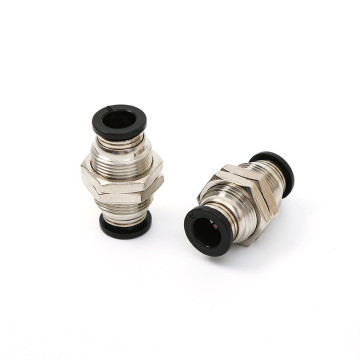 PM Pneumatic Fittings - Nickel Plated Brass 6mm 8mm Threaded Bucket Tube Fittings
