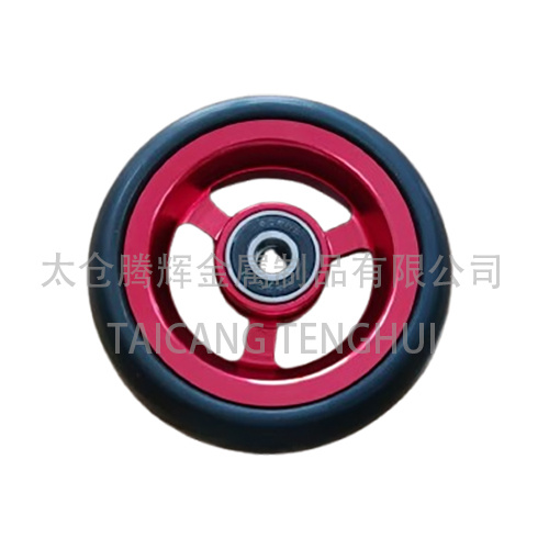 Rodas dianteiras de cadeira de rodas de alumínio de 3,5 polegadas