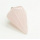 6 side coin Shape Rose Quartz pendant