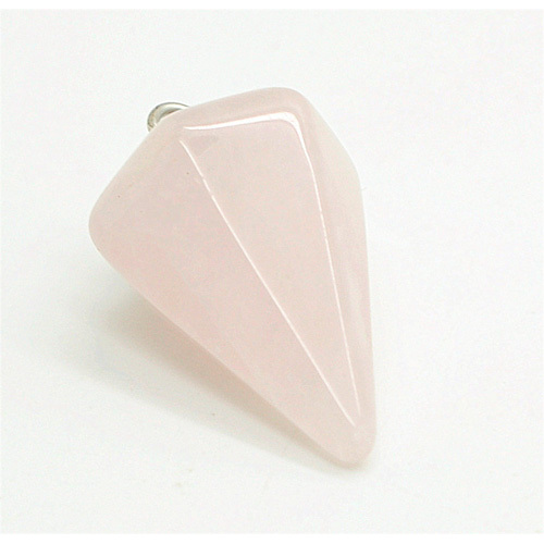 6 side coin Shape Rose Quartz pendant