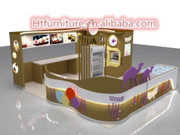 Free 3D rendering ice cream concept kiosk design