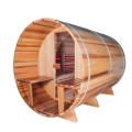 Wooden Hemlock Dry Steam Outdoor Garden Barrel Sauna