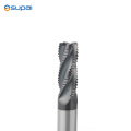 Carbide 4flute final moinho áspero endmill ferramenta revestimento