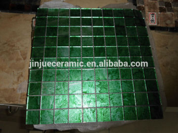 Green Color Crackle Swimming Pool Mosaic Ceramic Tiles