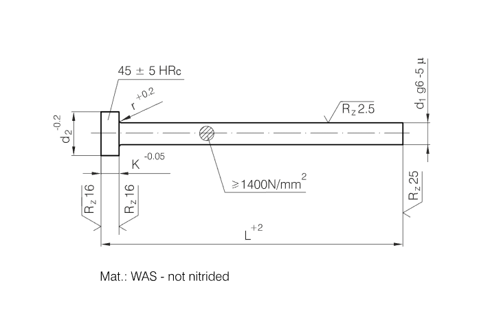 DIN1530/ISO6751 Ejector Pins with Cylindrical Head