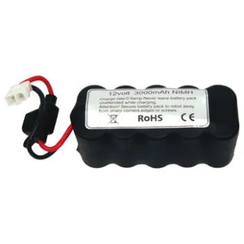NiMH Battery Pack, 12V 3,000mAh with Tamiya Connector and 20A Fuse for Robot Products