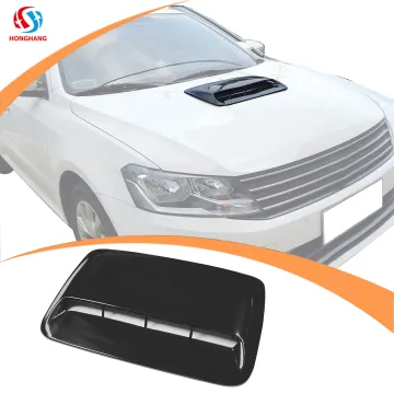 Universal DIY Black Car Hood Vent - Large ABS Air Scoop Outlet Type C