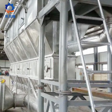 Pengeringan tempat tidur fluida horizontal untuk resin plastik