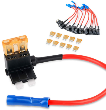12V Car Add-a-Circuit Fuse Tap Adapter with 5 Amp Fuses for Vehicles