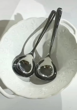 Small stainless steel soup spoon