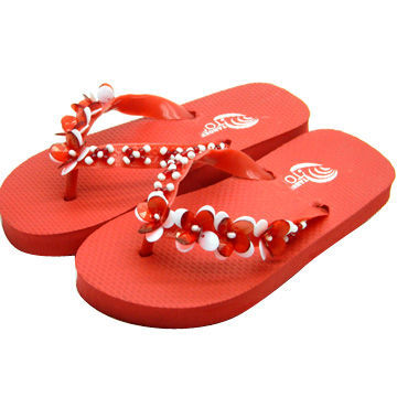 Fashionable Children's Flip-flops, Double-color Strap, PE Insole/Outsole and Various Colors