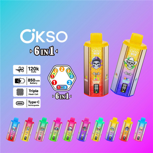 OKSO 120000 Puffs Rechargeable Good Vape Flavors