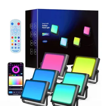 Hot Sale 6W RGB Aluminum Waterproof Smart LED Flood Light for Outdoor Parties and Festivals