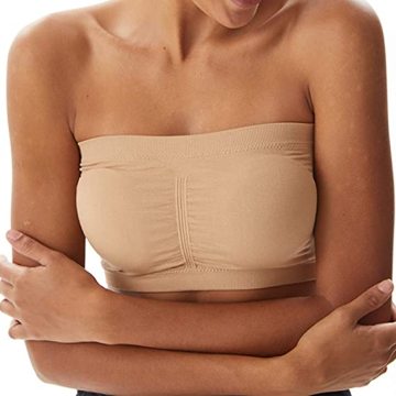 Kadınlar ve kızlar için streçsiz bandeau sütyen