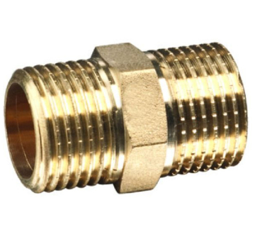 Brass Double Square Casting PC Male Straight Thread Air Pipe Connector