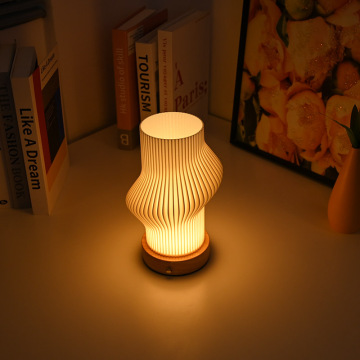 Custom 3D LED Romantic Luminous Night Light with Wood Base