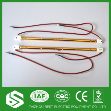 2017New drying heating antique gold reflector coated infrared quartz heater