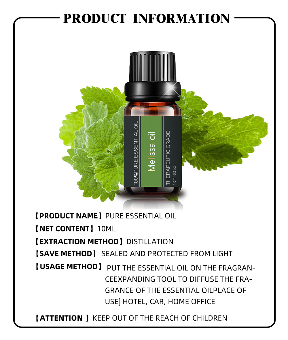 Natural Melissa Essential Oil Therapeutic Grade for Skin