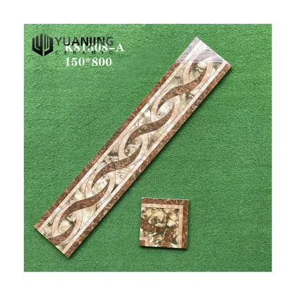 Porcelain Border Tiles 150x800mm for Living Room - Waveguide Wire Mosaic Microcrystalline Stone