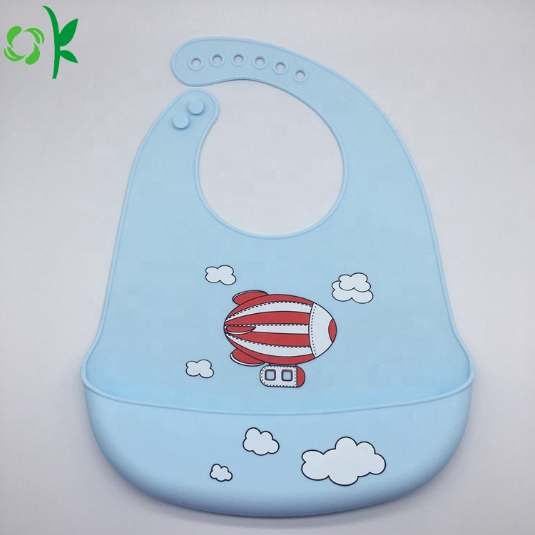 OEM Customized Cartoon Printing Silicone Baby Bibs