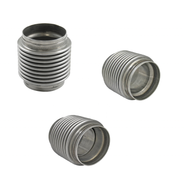 Pipa fleksibel universal untuk sistem pembuangan - 2,5 hingga 4 inci bellow interlock stainless steel
