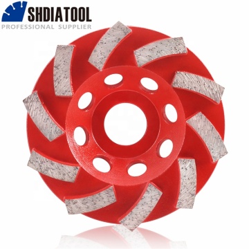Ruota a tazza di macinatura turbo a diamante saldato - 4 pollici/105 mm per cemento e costruzione