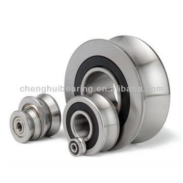 Penggelung trek dengan cincin luar yang diprofilkan LFR5201-14 NPP, ID 12mm, 40mm OD, wayar gage 14mm, baris berganda, meterai getah di kedua-dua belah pihak
