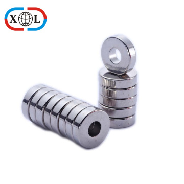 Axiaal gemagnetiseerd nickle gecoate neodymium magnet ring ndfeb