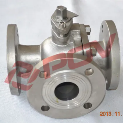 high platform flange 3way sankyo ball valve