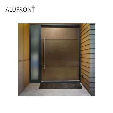 Alufront Aluminum-Wood Swing Door: Affordable, Secure, Energy-Saving, and Soundproof with Lock
