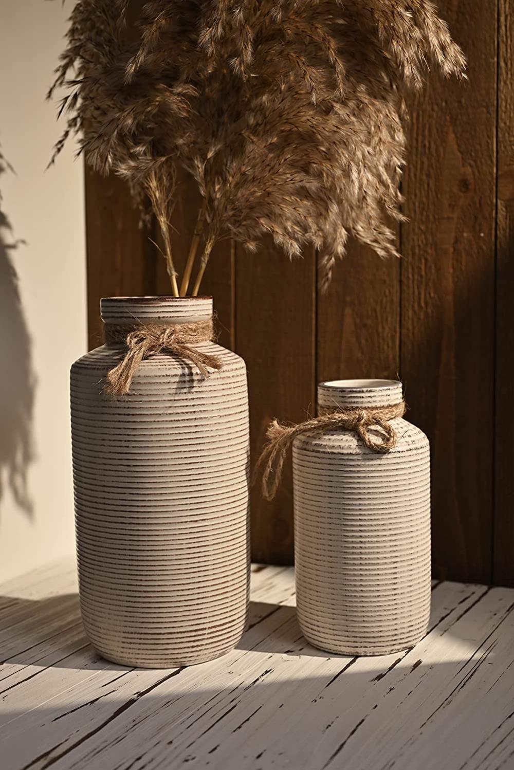 Vases de ferme rustique pour décoration intérieure