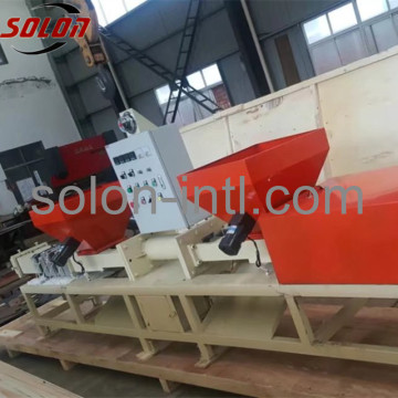 Hydraulic wood pallet block packing machine