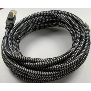 Nylon-geflochtenes Cat8-Ethernet-Kabel für Modem