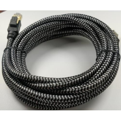 Cable Ethernet Cat8 trenzado de nailon para módem