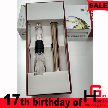 3 In 1 Stainless Steel Wine Chiller Stick With Pourer And Aerator Hot Selling For Amazon