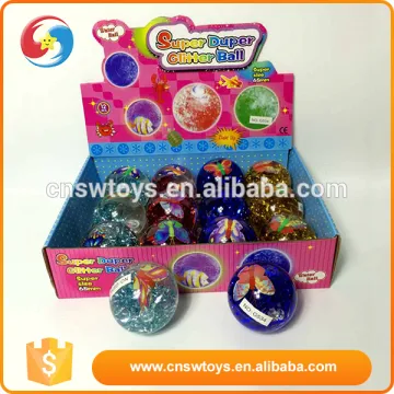 Fashion colorful brilliant flashing glitter children bounce ball