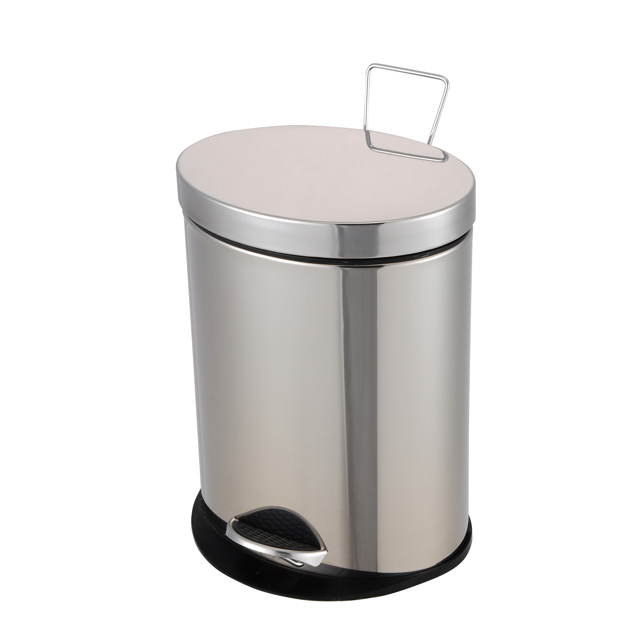 Oval Stainless Steel Trash Can