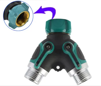 Titans Heavy-Duty Plastic Water Hose Splitter for Efficient Garden Irrigation