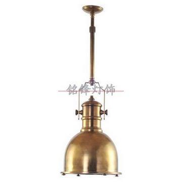 15431 1 light antique solid brass down light pendant lamp