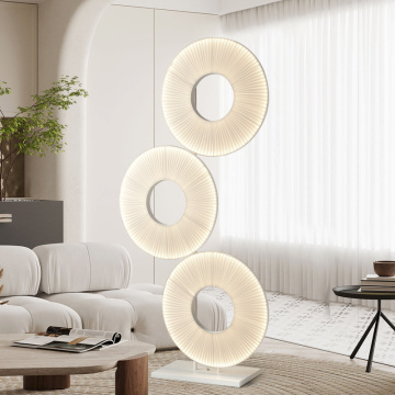 LED Portable Fabric Shade Modern Floor Lamp Standing