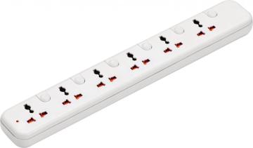 Soquete de extensão universal de 6 vias