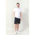 MEN'S WHITE COLOR RIB COLLAR SOLID POLO