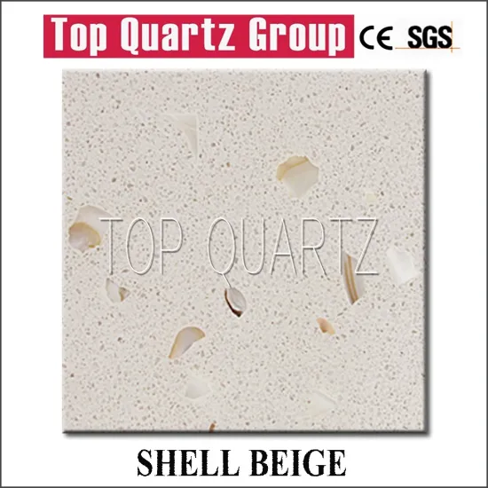 Shell Beige quartz stone,modern kitchen quartz stone countertop