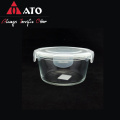 3 pcs/set Round Crisper Container Glass Crisper Glass