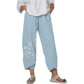 Summer Beach Wide Leg Cropped Pants