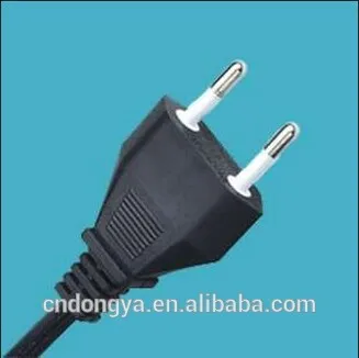 Vde Standard Pure Cooper Pvc Jacket European 2pin Extension Cord electric cord with molded plug for hair dryer