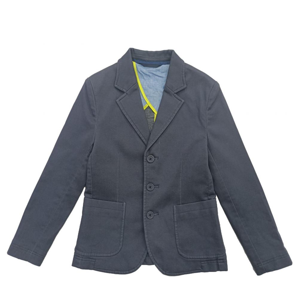 Blazer des Baumwoll-Stretch-Jungen in der Marine