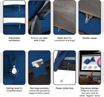 Quick Setup Waterproof Tent for 3-4 People - Ideal for Mountaineering