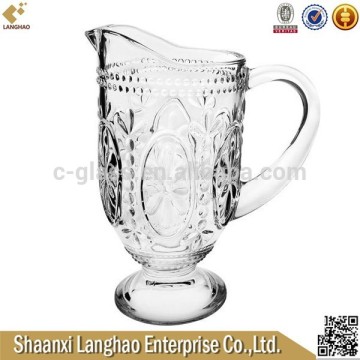 Hand Made Clear Glass Water Pitcher