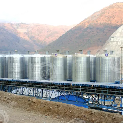 Spiral steel plate silo for cement building materials